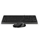 ONTECH - A4 Tech F1010 Q Usb Gri Mm Kablolu Klavye Mouse Set