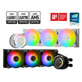 ONTECH - Msı Mag CorelıQuıd E360 Whıte 360mm Argb Sıvı İşlemci Soğutucu (lga 1150/1151/1155/1156/1200/1700/am5 Uyumlu)