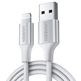 ONTECH - Ugreen Lıghtnıng To Usb-a Örgülü Mfi Sertifikalı İphone Hızlı Şarj Kablosu 2 Metre Gümüş 60163