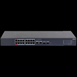 Dahua Cs4220-16gt-240, 16port, Gigabit, 16 Port Poe, 240w, +2 Port Gigabit Uplink, +2 Port Sfp Gigabit Combo, Cloud Yönetilebilir, Switch