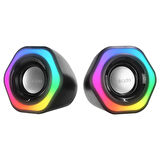 Mıkado Md-176, 6w, 1+1, Masaüstü, Rgb Aydınlatma, Usb, Siyah Kasa, Speaker