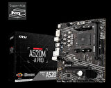 ONTECH - Msı A520m-a Pro Ddr4 4600mhz 1xhdmı 1xdvı 1xm.2 Usb 3.2 Matx Am4 (amd Am4 5000/4000 /3000 Serisi İle Uyumlu)