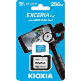 Kıoxıa 256gb Exceriag2, Lmex1l256gg2, U1 V30 4k,  Cl10, 100mb/s, Microsd Kart Bellek (sd Adaptörlü)