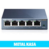 Tp-lınk Tl-sg105, 5 Port, Gigabit, Metal Kasa, Yönetilemez, Masaüstü Switch