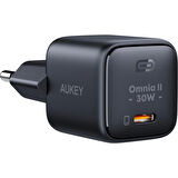 ONTECH - Aukey Pa-b1l-bk 30w Omnia Iı Mini Gan Type-c Pd Şarj Adaptörü