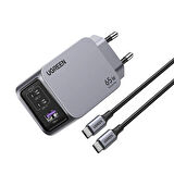 ONTECH - Ugreen Nexode Pro 65w Gan Hızlı Şarj Cihazı Type-c Qc Pd 2xusb-c 1xusb-a Uzay Grisi 25871