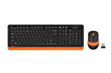 ONTECH - A4 Tech Fg1010 Turuncu Q Mm 2.4g Kablosuz Klavye Mouse Set
