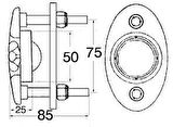 Kayak çeki halkası Flush mount AISI 316 paslanmaz çelik