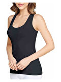 Tutku 0136 (4-NO-XL) 3 ADET Kadın Ribana %100 Pamuk GENİŞ Askılı Atlet siyah