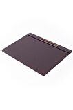 Turgut Office Deri Kapaklı Masa Sümeni Kahve Ahşap Detaylı 50x35cm