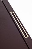 Turgut Office Deri Kapaklı Masa Sümeni Kahve Gold Detaylı 50x35cm