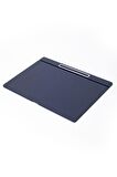 Turgut Office Deri Kapaklı Masa Sümeni Lacivet Krom Detaylı 50x35cm
