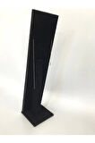 Yerli Üretim Moscow Model Süet Kumaş Siyah Renk 40/10 Cm Ayaklı Takı Sergileme Standı