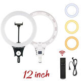 Lopard 30cm Işıklı Telefon Tutucu Ring Light — 72 LED, 3000–6500K, Uzaktan Kumanda, LED Işık 