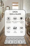 Ehl 172 Modern Dijital Baskı Yıkanabilir Kaymaz Yolluk Halı