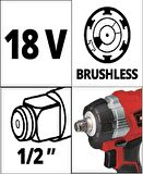 Einhell TE-CW 18 Lİ BL  Akülü Şarjlı Somun Sıkma Kömürsüz + 2*2.5 Ah Starter Kit + Çanta