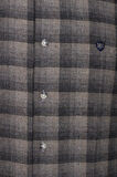 Erkek Gömlek Uzun Kol Bej Ekose Kareli Flanel Yün Tuşeli Slim Fit Düğmeli Yaka Shirt NCS JEANS 7266
