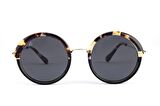 Freesbee Fresno Asetat Unisex Güneş Gözlüğü - GOLD TIGRIS BLACK