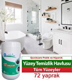 QUICKCARE Dezenfektanlı Yüzey Temizlik Havlusu 72 Yaprak, Kova Mendil Aloe Vera Kokulu