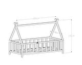 GİVAYO WOOD'S JOY MONTESSORİ YATAK CEVİZ KAPILI 90*190
