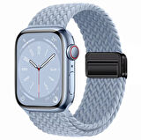 Unico Apple Watch Tüm Seri 38-40-41mm Uyumlu Lastik Örgü ve Ayarlı Magnet Tokalı Esnek Kordon