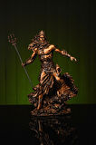 Özel Tasarım Antik Yunan Deniz Tanrısı Poseidon Orta Boy Gold / Bronz Heykel Biblo