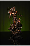 Özel Tasarım Antik Yunan Deniz Tanrısı Poseidon Orta Boy Gold / Bronz Heykel Biblo