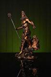 Özel Tasarım Antik Yunan Deniz Tanrısı Poseidon Orta Boy Gold / Bronz Heykel Biblo