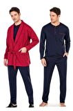 4 Parça Damat Çeyiz Seti Penye Pijama Takımı