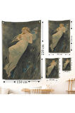Alphonse Mucha'nın İris Çiçekleriyle Elf Duvar Örtüsü-7288