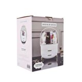 House By House Çekmeceli Makyaj Kozmetik Düzenleyici Organizer Gri
