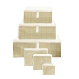 Piev Seyahat Yolculuk Valiz Bavul Düzenleyici Organizer 6 Lı Set Sarı Çizgili