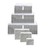 Piev Seyahat Yolculuk Valiz Bavul Düzenleyici Organizer 6 Lı Set Gri Çizgili