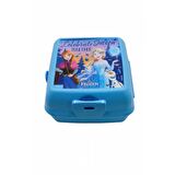 Piev 2 Bölmeli Kilitli Çatal Kaşıklı Frozen Beslenme Kabı Mavi