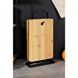 Piev Wenken 4 Parça Metal Standlı Bambu Kesme Tahtası