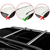 VW Passat B5 Variant 1996-2005 Arası ile Uyumlu BASIC Model Ara Atkı Tavan Barı Gri 2 Adet
