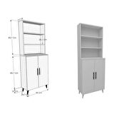 Reyo Home Enda Oras 6 Raflı 2 Kapaklı Klasik Kitaplık Atlantik Çam