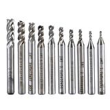 HSS Düz Shank 4 Flüt End Mill Kesici CNC Uç 8li Set 2mm-12mm 