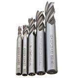 HSS Düz Shank 4 Flüt End Mill Kesici CNC Uç 10 lu Set 1.5mm-10mm