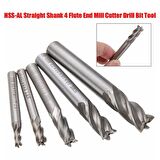 HSS Düz Shank 4 Flüt End Mill Kesici CNC Uç 10 lu Set 1.5mm-10mm