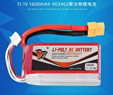 11.1V 1600mAh 3S 25C Lipo Pil RC Yarış Dron Heli Model Uçak Araba