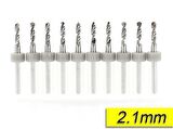 PCB Mikro Karbür CNC Matkap Ucu 10lu Set 2,10mm Tungsten 18 Shank