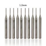 Tungsten Karbür PCB Kesme CNC Freze Ahşap İşleme 1.2mm 10 Adet