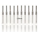 Tungsten Karbür PCB Kesme CNC Freze Ahşap İşleme 1.9mm 10 Adet 
