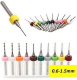 Tungsten Karbür Mini CNC Matkap Uç PCB Baskı Devre 10 lu Set 0.6-1.5mm