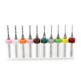 Tungsten Karbür Mini CNC Matkap Uç PCB Baskı Devre 10 lu Set 0.6-1.5mm