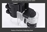Ayarlı Büyüteç 7-27X 3 Optik Lens Telefon Klipsli UV/Beyaz Işıklı 