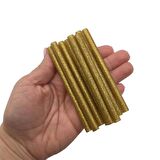 Mühür Mumu Simli Çubuk Sıcak Tutkal 7mm x 10cm 12 li Gold Renk
