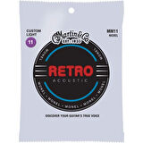 Martin Co Retro (MM11) 011-.052 Custom Light  Akustik Gitar Teli