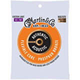 Martin Co MA535FX Flexible Core Phosphor Bronze Akustik Gitar Teli Custom Light 11-52